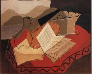 Juan Gris The Fiddle in front of window oil painting reproduction